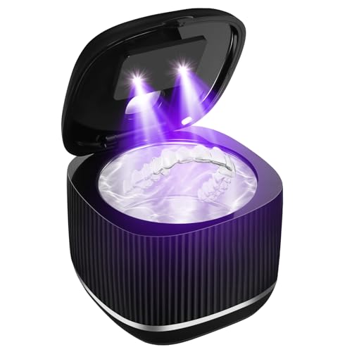 Ultrasonic Retainer Cleaner, 45kHz Ultrasonic Denture Cleaner Machine with UV-Light,3 Modes Ultrasonic Cleaner for Dentures, Nightguards, Sport Mouth Guards, Braces, Toothbrush Heads, Jewelry