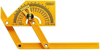General Tools 29 Plastic Protractor and Angle Finder, Outside, Inside, Sloped Angles, 0°