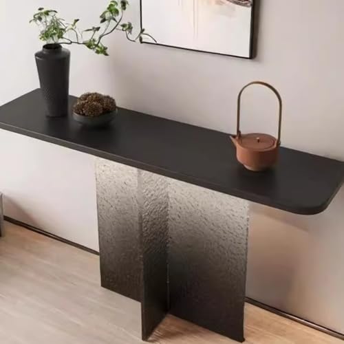 Consola de acrílico y madera maciza para entrada moderna 100x30x75cm 4