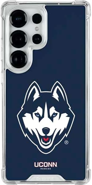 Skinit Clear Phone Case Compatible with Galaxy S25 Ultra - Officially Licensed University of Connecticut Huskies Design