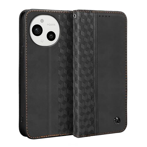 Gedurya AQUOS sense9 ケース 手帳型 SH-53E ケース ひし形柄 アクオス センス9 ケース 手帳型 AQUOS SH53E ケース au SHG14 ケース マグネット式 スタンド機能 SH-M29 携帯カバー カード収納 財布型