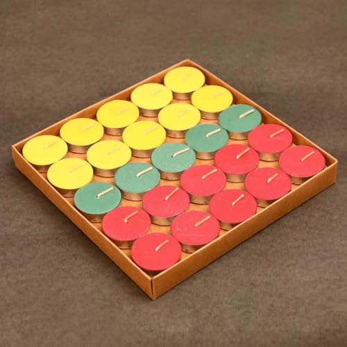 eCraftIndia Set of 20 Multicolor Scented Tea Light Candles | T Li...