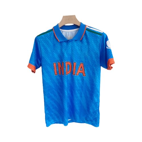 Image of Sports Cricket ODI Virat 18 India World Cup Jersey T-Shirt 2023 (Kid's, Boy's & Men's)