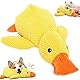 Auzlya Anti Stress Ente Hund,Quack-Quack Duck Hundespielzeug,Interaktives Hundespielzeug Ente,Quietschspielzeug Hund Kuscheltier,Gelbes Quietschspielzeug für Hunde,für Kleine,Mittlere,Große Hunde