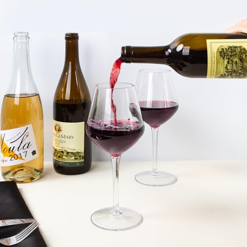 Miniatura 6 de Juego De 4 Copas De Vino De Plástico Irrompible De 420 Ml Para Rojo O Blanco, Sin Bpa, Reutilizables Para Acampar Al Aire Libre, Fiestas, Bar En Casa, Regalo Único Para Navidad, Boda O Cumpleaños