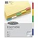 Wilson Jones 54309 Single-Sided Reinforced Insertable Index, Multicolor 5-Tab, Letter, Buff