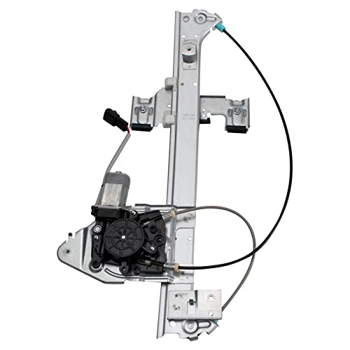 Image of TRQ Rear Driver Side Power Window Motor and Regulator Assembly Power Compatible with 2002-2009 Chevrolet Trailblazer 2002-2009 GMC Envoy 2004-2007 Buick Rainier 2005-2009 Saab 9-7X