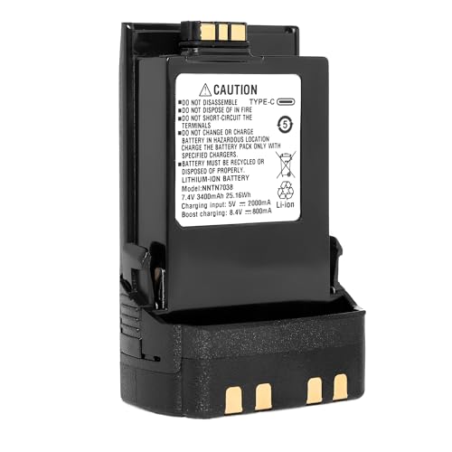 Fumei 3400mAh Li-ion Battery Pack NNTN7038 Non-IMPRES for Motorola APX6000 APX7000 APX8000 Two-Way Radio (Type C)