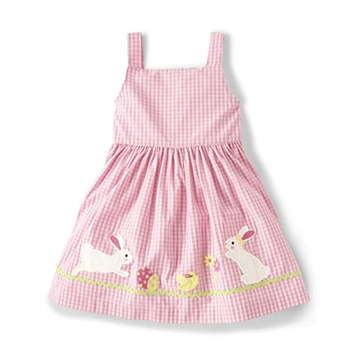 Gymboree,Girls,and Toddler Embroidered Sleeveless Dress,5,Pink Bunnies