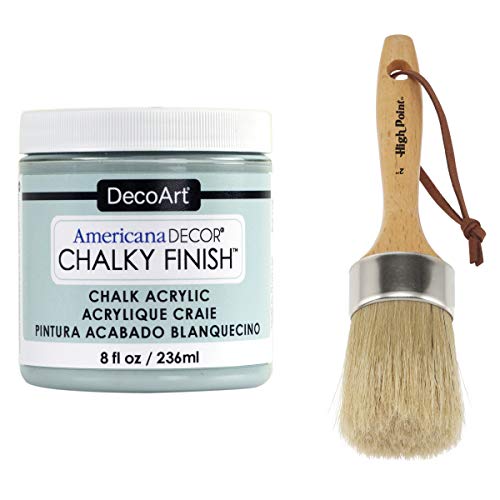 DecoArt Americana Decor Chalky acabado plano pintura y 5 cm pintura de acabado de cera de tiza – 8 oz – Vintage