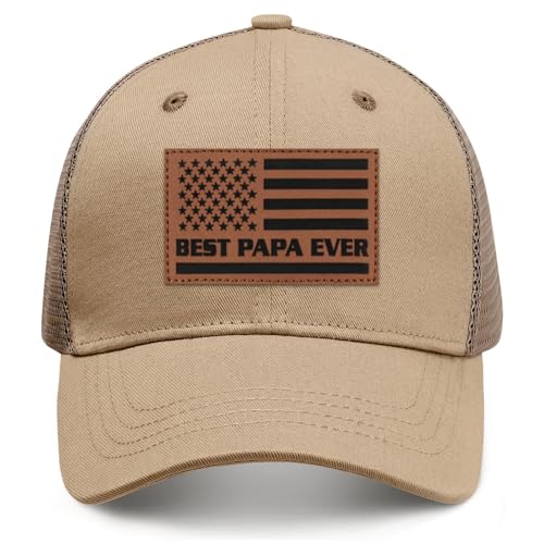 Image of Papa Gifts from Grandkids American Flag Cap Papa Hat for Grandpa