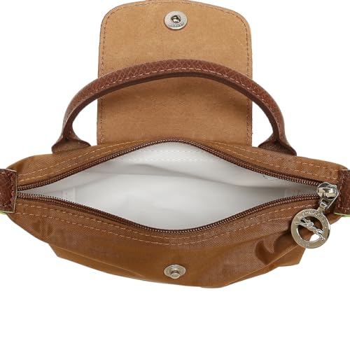 ロンシャン]ポーチ プリアージュ グリーン ブラウン レディース