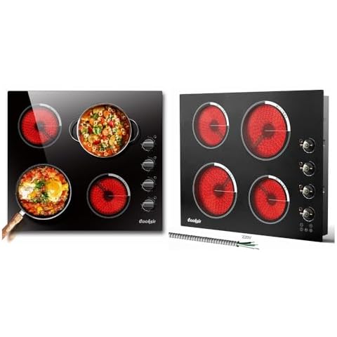 Cooksir 24 Inch Electric Cooktop 2 Packs Cover