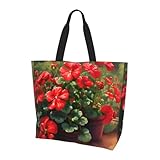Géraniums rouges Design élégant : avec une impression sur toute la largeur d'un seul côté, mettant en valeur votre personnalité unique. Son style minimaliste le rend adapté à diverses occasions.