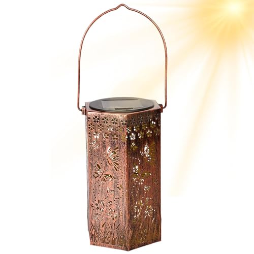 Lanterne de jardin solaire LED étanche à recharge automatique pour éclairage extérieur chic