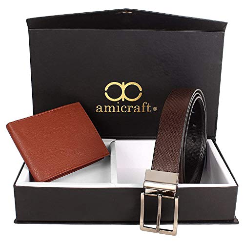 Image of Amicraft Men's Combo Pack Of Wallet & Belt