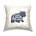 Stupell Industries Little Cub Cave Kids Bear Design by Daphne Polselli Throw Pillow, 18 x 18, Beige