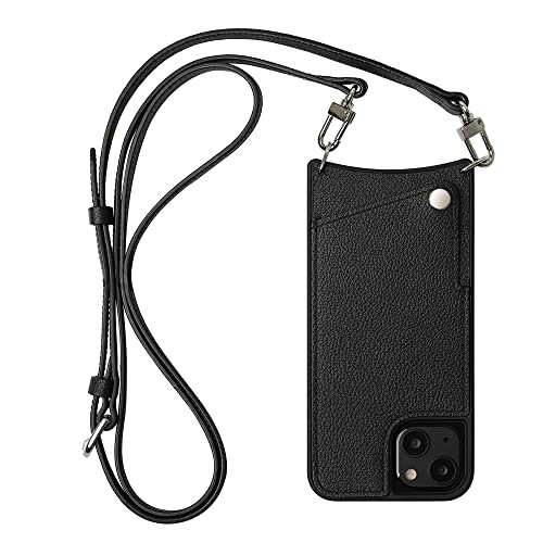 �{�v �X�}�z�P�[�X iPhone 16 Plus �݊��� �Ή��P�[�X �X�}�z�V�����_�[ �V�����_�[�P�[�X �J�[�h���[ �����O�X�g���b�v (�u���b�N)