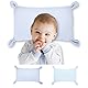 koshine kinderkopfkissen mit charmanten Hasenohren aus Memory Foam Atmungsaktiv Kopfkissen (Blau+ Kissenbezug*2)
