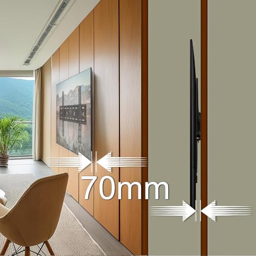 Maclean MC-778 TV Wandhalterung für OLED QLED LCD LED Plasma Fernseher Halterung bis 45kg 26-65" Neigung von -15° bis +15° Max VESA 400x400 – Bild 4