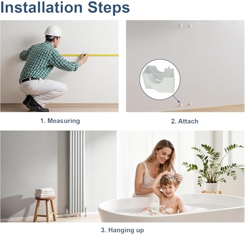 Soportes de radiador de doble brazo para reformas de salones modernos y minimalistas 6