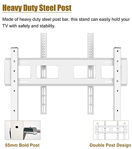 Soporte móvil para TV de 55 a 75 pulgadas, blanco, con ruedas miniatura 7