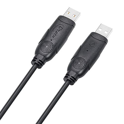 Dtech Usb To Usb Null Modem Cable Serial Rs232 Data Communication Transfer File Between 2 Pcs Prolific Chip Supports Windows 11 10 8 7 Xp Mac (6 Feet, Black) #TOP4