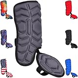 Exxact Sports Batter's Baseball Leg Guard with Adjustable Straps, Shin Guard Baseball for Left Leg - (Dark Grey, Adult)