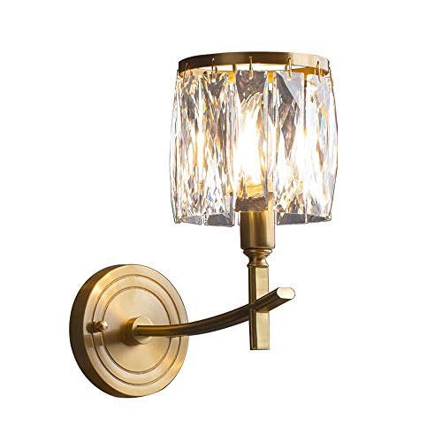 Applique murale en cuivre et cristal E14 au design nordique haut de gamme
