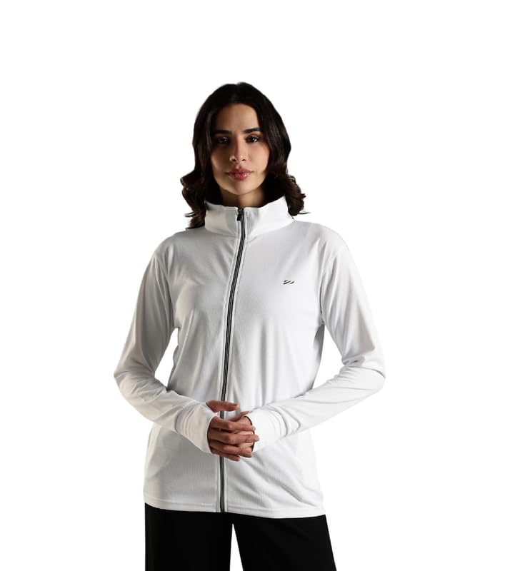 Image of BLUE TYGA SUNSCREEN JACKET Women's Travel Nylon Solid Plain Sports Summer Gym Workout Running Travel Trekking and Sunscreen Jacket for Women Nylon Winter Casual Wear