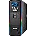 Tripp Lite Pure Sine Wave Gaming UPS Battery Backup, 1500VA 900W 120V, Detachable LCD, Automatic Voltage Regulation, USB, RGB LED Lights, 3-Year Warranty & $250K Insurance (SMART1500PSGLCD)