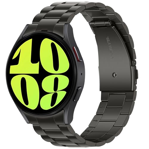Image of Anlinser No Gap Bands Compatible with Samsung Galaxy Watch Ultra 7 /6 /5 /4 /FE Band 44mm 40mm /Watch 6 Classic Band 47mm 43mm /Watch 5 Pro 45mm /Watch 4 Classic, 20mm 22mm Metal Strap for Women Men