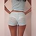 SOLILOQUY Coquette Women Mini Lace Sheer Shorts Lace Floral See Through Low Rise Undershorts Sexy Pettipants Y2k Streetwear (Blue, M)