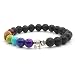 Produktbild Jubling Achat Perlen 7 Chakra Korn Armband, heilende Energie Mala Beads mit Elefanten