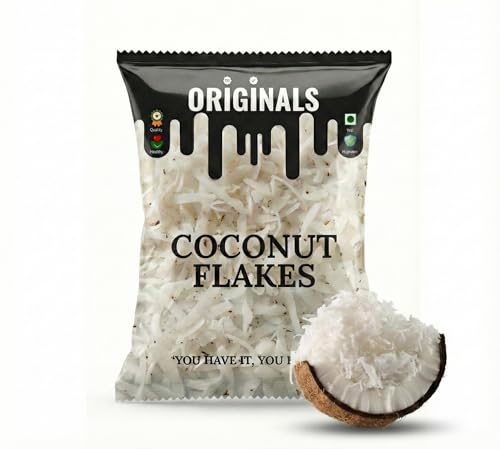 Image of ORIGINALS Premium Coconut Flakes (नारियल लच्छा) 3 kg Freshly Shredded Sun-Dried Fresh Aromatic & Nutrient-Rich Ideal for Baking Sweets & Garnishing