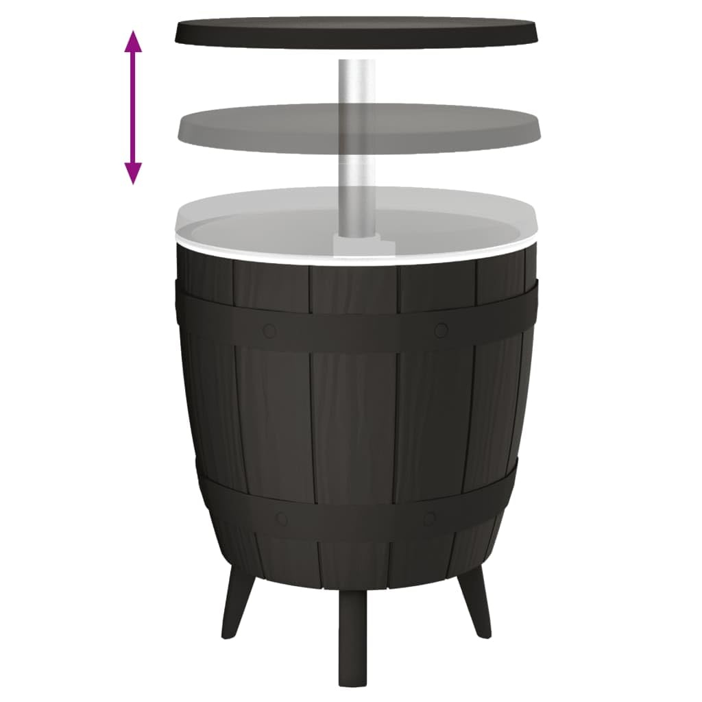 Tavolo da giardino 3 in 1 con refrigeratore di ghiaccio, in polipropilene, versatile, per terrazza, balcone, cortile, giardino, veranda, feste, campeggio, picnic e barbecue