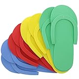 Juvale Pedicure Slippers, Disposable Flip Flops (48 Pairs), 4 Colors, One Size