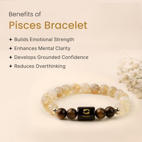 Image of Astrotalk Zodiac Crystal Bracelet | Balances Energy & Enhances Positivity | Certified Healing Crystals with Certificate | Astrology Bracelet for Man & Woman | Gift for Man & Woman