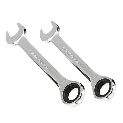 oshhni 2 Peças de aço Métrico Chave Catraca Engrenagem Chave Inglesa Porca de Ferramentas 6 Mm E 7 M