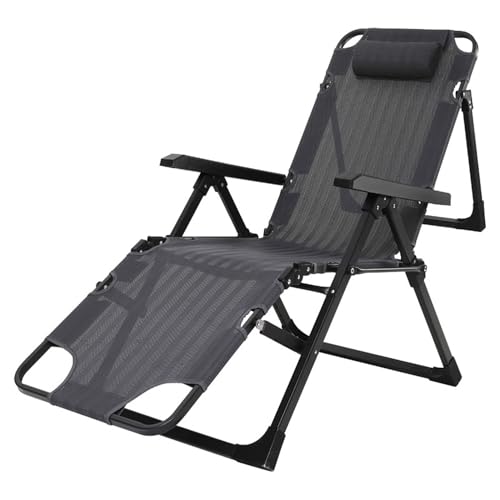 Sillón reclinable portátil y Ligero, Plegable, para Oficina, con reposacabezas, Ideal para Patio, Playa, césped, Camping, Piscina y jardín.