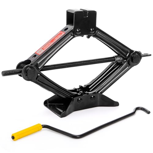 Fasmov Heavy Duty 1.5T Scissor Jack, 3.6"-13.8" Lifting Range Steel Car Jack, Portable Emergency Tire Change Kit for SUV, Van, Wagon, Vehicle, 3307lbs Capacity by Fasmov - Used condition - US$16.47