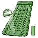 Tappetino campeggio autogonfiabile, letto gonfiabile da campeggio spesso 10cm, ultraleggero Materassini autogonfianti da campeggio con pompa, per escursionismo,viaggi (Verde)