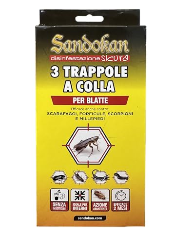 Trampa para Ratones, cucarachas, arañas y ciempiés, 3 Unidades