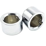 Front Axle Nut Cover Axle Caps Set Chrome Compatible with Harley Dyna Softail Electra Road Glide Sportster Fat Boy Forty Eight Heritage Softail Road Kings Street Glides Iron 883