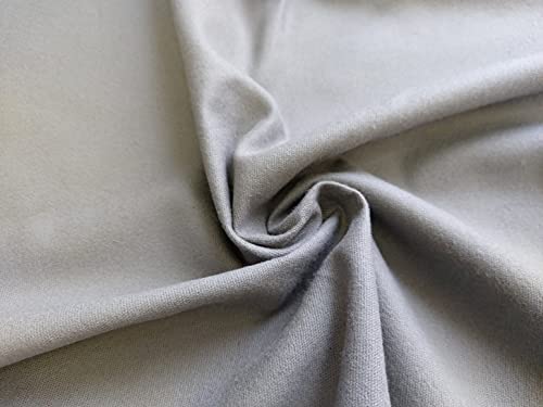 Tissu flanelle coton brossé gris de qualité supérieure pour ameublement et haute couture sobre