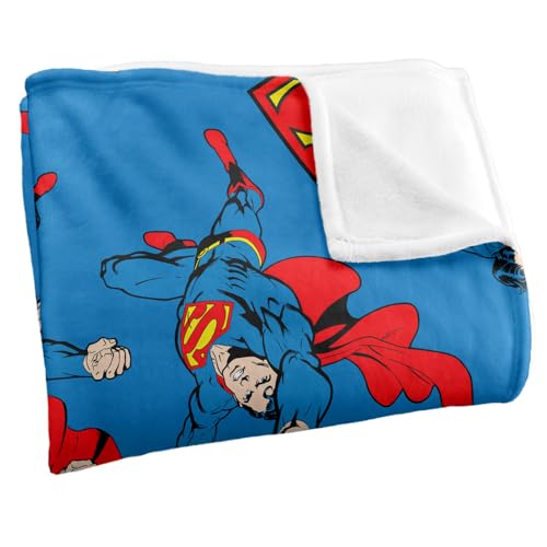 SUPERMAN Silky Touch Kuscheldecke, superweich, 152 x 127 cm