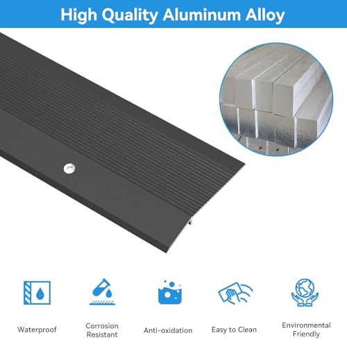aluminum floor transition strip - threshold ramps for doorways 36 inch threshold strip with 3m adhesive backing and screws doorway edge trim suitable for threshold height less than 16 inch