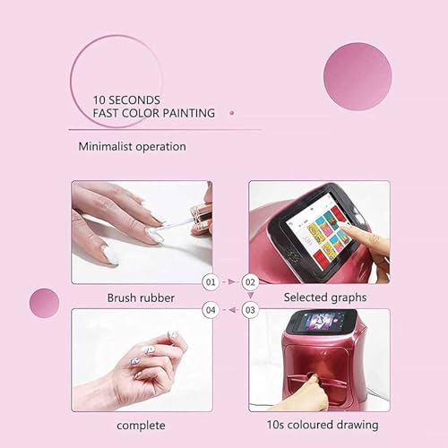 Portable Digital Mobile Nail Art Printer,Intelligent 3D Nail Painting Machine with Touch Screen, 10s Done,500 Pictures,Support WiFi/DIY, Beauty & Personal Care for Girls' Home Nails - Image 4