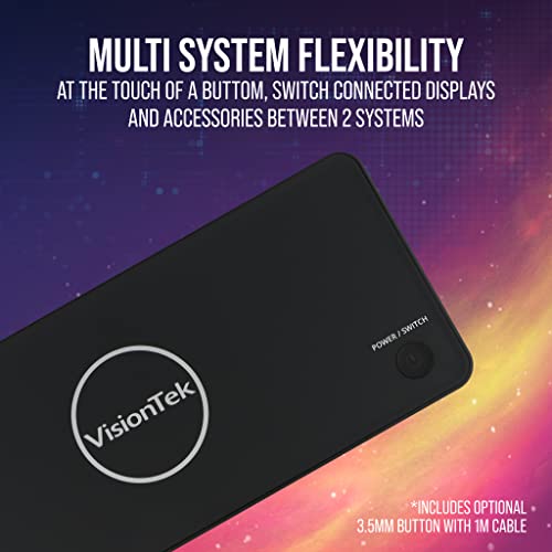 Visiontek Vt2900 Usb-C Kvm Docking Station With 100W Power Delivery – Dual Monitor Kvm Switch With Hdmi, Displayport, Usb-A, Usb-C – Compatible With Macbook/Dell/Hp/Lenovo/Surface Laptops - 901532 #TOP3