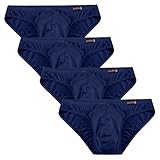 Avidlove 4er Pack, Slips Modal - seidenweich Unterhose short underwear Unterhosen Trunk Shorts Unterwäsche Slip Herren Männer- Gr. EU L, 4 x Blau
